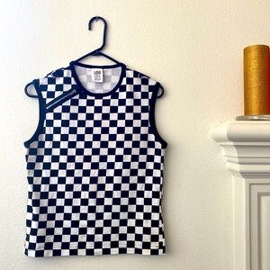 Checkered Muscle Tank Top